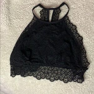 aerie halter lace bralette